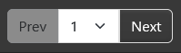 previous and next buttons with page selector